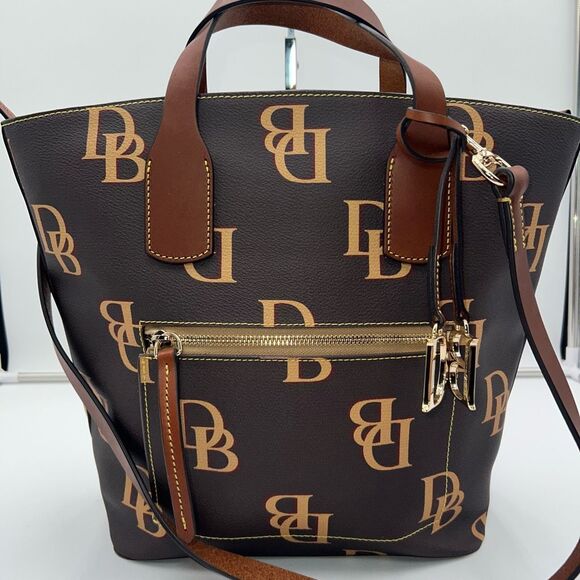 Dooney & Bourke Handbags - Dooney & Bourke Darla Monogram Pebble Leather Shopper